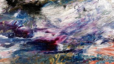 Renkli soyut arka plan duvar kağıdı. Modern motif görsel sanat. Yağlı boya karışımı. Moda el boyama bezi. Duvar dekorasyonu ve duvar resimleri fikri. 3 Boyutlu Doku