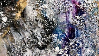 Renkli soyut arka plan duvar kağıdı. Modern motif görsel sanat. Yağlı boya karışımı. Moda el boyama bezi. Duvar dekorasyonu ve duvar resimleri fikri. 3 Boyutlu Doku