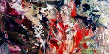 Renkli soyut arka plan duvar kağıdı. Modern motif görsel sanat. Yağlı boya karışımı. Moda el boyama bezi. Duvar dekorasyonu ve duvar resimleri fikri. 3 Boyutlu Doku