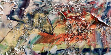 Renkli soyut arka plan duvar kağıdı. Modern motif görsel sanat. Yağlı boya karışımı. Moda el boyama bezi. Duvar dekorasyonu ve duvar resimleri fikri. 3 Boyutlu Doku