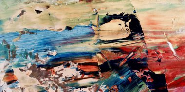 Renkli soyut arka plan duvar kağıdı. Modern motif görsel sanat. Yağlı boya karışımı. Moda el boyama bezi. Duvar dekorasyonu ve duvar resimleri fikri. 3 Boyutlu Doku