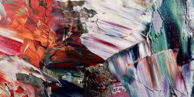 Renkli soyut arka plan duvar kağıdı. Modern motif görsel sanat. Yağlı boya karışımı. Moda el boyama bezi. Duvar dekorasyonu ve duvar resimleri fikri. 3 Boyutlu Doku