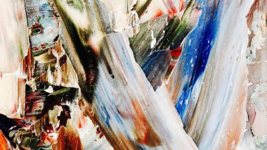 Renkli soyut arka plan duvar kağıdı. Modern motif görsel sanat. Yağlı boya karışımı. Moda el boyama bezi. Duvar dekorasyonu ve duvar resimleri fikri. 3 Boyutlu Doku