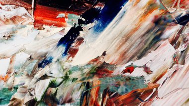 Renkli soyut arka plan duvar kağıdı. Modern motif görsel sanat. Yağlı boya karışımı. Moda el boyama bezi. Duvar dekorasyonu ve duvar resimleri fikri. 3 Boyutlu Doku