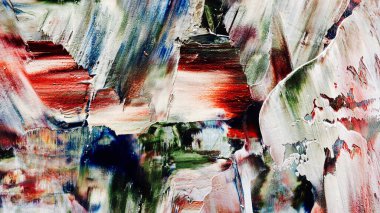 Renkli soyut arka plan duvar kağıdı. Modern motif görsel sanat. Yağlı boya karışımı. Moda el boyama bezi. Duvar dekorasyonu ve duvar resimleri fikri. 3 Boyutlu Doku