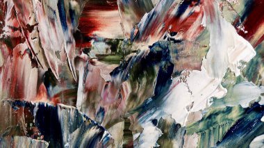 Renkli soyut arka plan duvar kağıdı. Modern motif görsel sanat. Yağlı boya karışımı. Moda el boyama bezi. Duvar dekorasyonu ve duvar resimleri fikri. 3 Boyutlu Doku