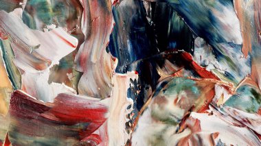 Renkli soyut arka plan duvar kağıdı. Modern motif görsel sanat. Yağlı boya karışımı. Moda el boyama bezi. Duvar dekorasyonu ve duvar resimleri fikri. 3 Boyutlu Doku