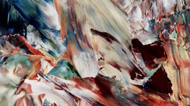 Renkli soyut arka plan duvar kağıdı. Modern motif görsel sanat. Yağlı boya karışımı. Moda el boyama bezi. Duvar dekorasyonu ve duvar resimleri fikri. 3 Boyutlu Doku