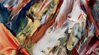 Renkli soyut arka plan duvar kağıdı. Modern motif görsel sanat. Yağlı boya karışımı. Moda el boyama bezi. Duvar dekorasyonu ve duvar resimleri fikri. 3 Boyutlu Doku