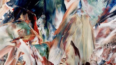 Renkli soyut arka plan duvar kağıdı. Modern motif görsel sanat. Yağlı boya karışımı. Moda el boyama bezi. Duvar dekorasyonu ve duvar resimleri fikri. 3 Boyutlu Doku