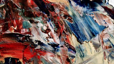 Renkli soyut arka plan duvar kağıdı. Modern motif görsel sanat. Yağlı boya karışımı. Moda el boyama bezi. Duvar dekorasyonu ve duvar resimleri fikri. 3 Boyutlu Doku