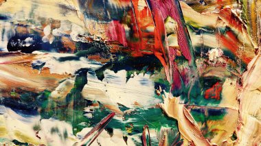 Renkli soyut arka plan duvar kağıdı. Modern motif görsel sanat. Yağlı boya karışımı. Moda el boyama bezi. Duvar dekorasyonu ve duvar resimleri fikri. 3 Boyutlu Doku