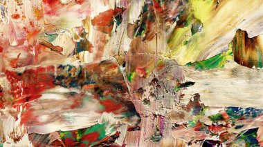 Renkli soyut arka plan duvar kağıdı. Modern motif görsel sanat. Yağlı boya karışımı. Moda el boyama bezi. Duvar dekorasyonu ve duvar resimleri fikri. 3 Boyutlu Doku