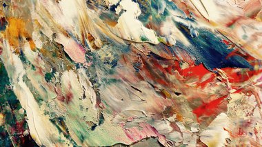 Renkli soyut arka plan duvar kağıdı. Modern motif görsel sanat. Yağlı boya karışımı. Moda el boyama bezi. Duvar dekorasyonu ve duvar resimleri fikri. 3 Boyutlu Doku