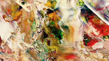 Renkli soyut arka plan duvar kağıdı. Modern motif görsel sanat. Yağlı boya karışımı. Moda el boyama bezi. Duvar dekorasyonu ve duvar resimleri fikri. 3 Boyutlu Doku