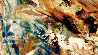 Renkli soyut arka plan duvar kağıdı. Modern motif görsel sanat. Yağlı boya karışımı. Moda el boyama bezi. Duvar dekorasyonu ve duvar resimleri fikri. 3 Boyutlu Doku