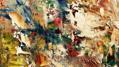 Renkli soyut arka plan duvar kağıdı. Modern motif görsel sanat. Yağlı boya karışımı. Moda el boyama bezi. Duvar dekorasyonu ve duvar resimleri fikri. 3 Boyutlu Doku