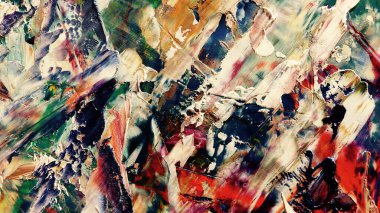 Renkli soyut arka plan duvar kağıdı. Modern motif görsel sanat. Yağlı boya karışımı. Moda el boyama bezi. Duvar dekorasyonu ve duvar resimleri fikri. 3 Boyutlu Doku