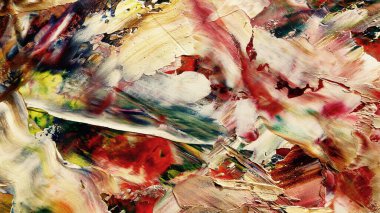 Renkli soyut arka plan duvar kağıdı. Modern motif görsel sanat. Yağlı boya karışımı. Moda el boyama bezi. Duvar dekorasyonu ve duvar resimleri fikri. 3 Boyutlu Doku