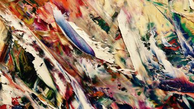 Renkli soyut arka plan duvar kağıdı. Modern motif görsel sanat. Yağlı boya karışımı. Moda el boyama bezi. Duvar dekorasyonu ve duvar resimleri fikri. 3 Boyutlu Doku