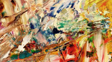 Renkli soyut arka plan duvar kağıdı. Modern motif görsel sanat. Yağlı boya karışımı. Moda el boyama bezi. Duvar dekorasyonu ve duvar resimleri fikri. 3 Boyutlu Doku