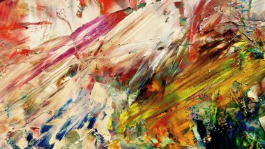 Renkli soyut arka plan duvar kağıdı. Modern motif görsel sanat. Yağlı boya karışımı. Moda el boyama bezi. Duvar dekorasyonu ve duvar resimleri fikri. 3 Boyutlu Doku