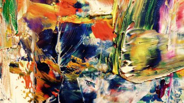 Renkli soyut arka plan duvar kağıdı. Modern motif görsel sanat. Yağlı boya karışımı. Moda el boyama bezi. Duvar dekorasyonu ve duvar resimleri fikri. 3 Boyutlu Doku