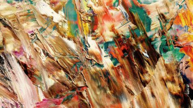 Renkli soyut arka plan duvar kağıdı. Modern motif görsel sanat. Yağlı boya karışımı. Moda el boyama bezi. Duvar dekorasyonu ve duvar resimleri fikri. 3 Boyutlu Doku