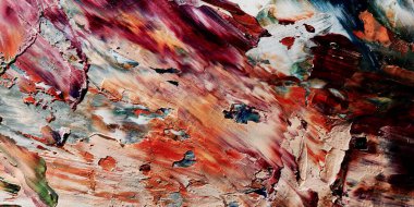 Renkli soyut arka plan duvar kağıdı. Modern motif görsel sanat. Yağlı boya karışımı. Moda el boyama bezi. Duvar dekorasyonu ve duvar resimleri fikri. 3 Boyutlu Doku