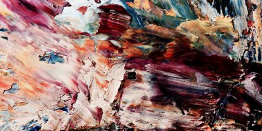 Renkli soyut arka plan duvar kağıdı. Modern motif görsel sanat. Yağlı boya karışımı. Moda el boyama bezi. Duvar dekorasyonu ve duvar resimleri fikri. 3 Boyutlu Doku