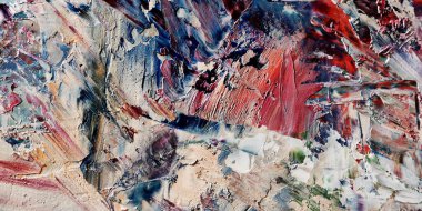 Renkli soyut arka plan duvar kağıdı. Modern motif görsel sanat. Yağlı boya karışımı. Moda el boyama bezi. Duvar dekorasyonu ve duvar resimleri fikri. 3 Boyutlu Doku