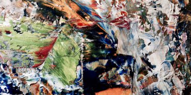 Renkli soyut arka plan duvar kağıdı. Modern motif görsel sanat. Yağlı boya karışımı. Moda el boyama bezi. Duvar dekorasyonu ve duvar resimleri fikri. 3 Boyutlu Doku