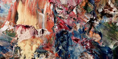 Renkli soyut arka plan duvar kağıdı. Modern motif görsel sanat. Yağlı boya karışımı. Moda el boyama bezi. Duvar dekorasyonu ve duvar resimleri fikri. 3 Boyutlu Doku