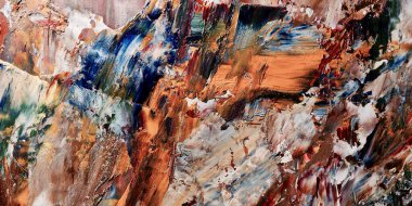 Renkli soyut arka plan duvar kağıdı. Modern motif görsel sanat. Yağlı boya karışımı. Moda el boyama bezi. Duvar dekorasyonu ve duvar resimleri fikri. 3 Boyutlu Doku