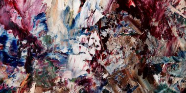 Renkli soyut arka plan duvar kağıdı. Modern motif görsel sanat. Yağlı boya karışımı. Moda el boyama bezi. Duvar dekorasyonu ve duvar resimleri fikri. 3 Boyutlu Doku