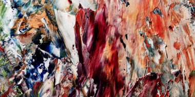 Renkli soyut arka plan duvar kağıdı. Modern motif görsel sanat. Yağlı boya karışımı. Moda el boyama bezi. Duvar dekorasyonu ve duvar resimleri fikri. 3 Boyutlu Doku