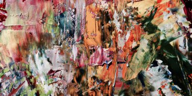 Renkli soyut arka plan duvar kağıdı. Modern motif görsel sanat. Yağlı boya karışımı. Moda el boyama bezi. Duvar dekorasyonu ve duvar resimleri fikri. 3 Boyutlu Doku