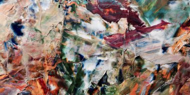 Renkli soyut arka plan duvar kağıdı. Modern motif görsel sanat. Yağlı boya karışımı. Moda el boyama bezi. Duvar dekorasyonu ve duvar resimleri fikri. 3 Boyutlu Doku