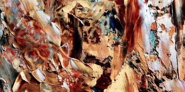 Renkli soyut arka plan duvar kağıdı. Modern motif görsel sanat. Yağlı boya karışımı. Moda el boyama bezi. Duvar dekorasyonu ve duvar resimleri fikri. 3 Boyutlu Doku