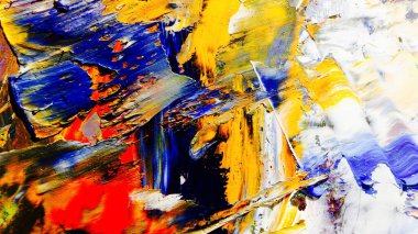 Renkli soyut arka plan duvar kağıdı. Modern motif görsel sanat. Yağlı boya karışımı. Moda el boyama bezi. Duvar dekorasyonu ve duvar resimleri fikri. 3 Boyutlu Doku