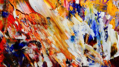 Renkli soyut arka plan duvar kağıdı. Modern motif görsel sanat. Yağlı boya karışımı. Moda el boyama bezi. Duvar dekorasyonu ve duvar resimleri fikri. 3 Boyutlu Doku