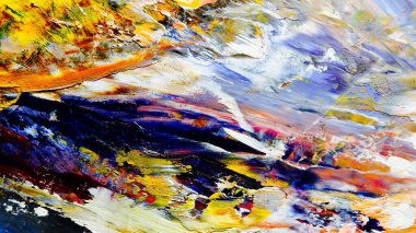 Renkli soyut arka plan duvar kağıdı. Modern motif görsel sanat. Yağlı boya karışımı. Moda el boyama bezi. Duvar dekorasyonu ve duvar resimleri fikri. 3 Boyutlu Doku