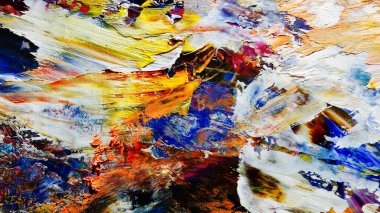 Renkli soyut arka plan duvar kağıdı. Modern motif görsel sanat. Yağlı boya karışımı. Moda el boyama bezi. Duvar dekorasyonu ve duvar resimleri fikri. 3 Boyutlu Doku