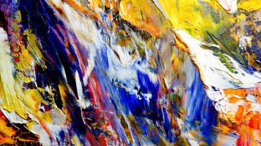 Renkli soyut arka plan duvar kağıdı. Modern motif görsel sanat. Yağlı boya karışımı. Moda el boyama bezi. Duvar dekorasyonu ve duvar resimleri fikri. 3 Boyutlu Doku