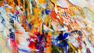 Renkli soyut arka plan duvar kağıdı. Modern motif görsel sanat. Yağlı boya karışımı. Moda el boyama bezi. Duvar dekorasyonu ve duvar resimleri fikri. 3 Boyutlu Doku