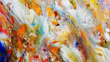 Renkli soyut arka plan duvar kağıdı. Modern motif görsel sanat. Yağlı boya karışımı. Moda el boyama bezi. Duvar dekorasyonu ve duvar resimleri fikri. 3 Boyutlu Doku