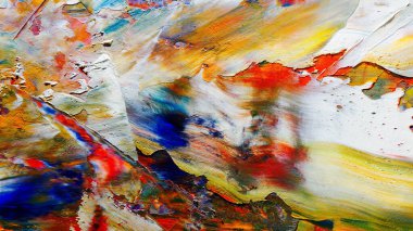 Renkli soyut arka plan duvar kağıdı. Modern motif görsel sanat. Yağlı boya karışımı. Moda el boyama bezi. Duvar dekorasyonu ve duvar resimleri fikri. 3 Boyutlu Doku