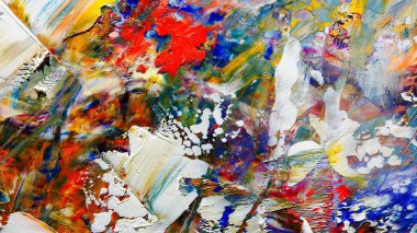 Renkli soyut arka plan duvar kağıdı. Modern motif görsel sanat. Yağlı boya karışımı. Moda el boyama bezi. Duvar dekorasyonu ve duvar resimleri fikri. 3 Boyutlu Doku