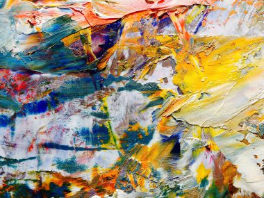 Renkli soyut arka plan duvar kağıdı. Modern motif görsel sanat. Yağlı boya karışımı. Moda el boyama bezi. Duvar dekorasyonu ve duvar resimleri fikri. 3 Boyutlu Doku