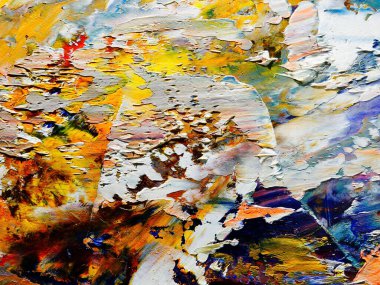 Renkli soyut arka plan duvar kağıdı. Modern motif görsel sanat. Yağlı boya karışımı. Moda el boyama bezi. Duvar dekorasyonu ve duvar resimleri fikri. 3 Boyutlu Doku